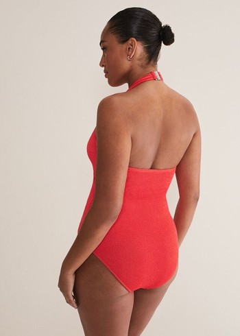 Phase Eight Red Halterneck Swimwear Coral Canada | URDJNC-569